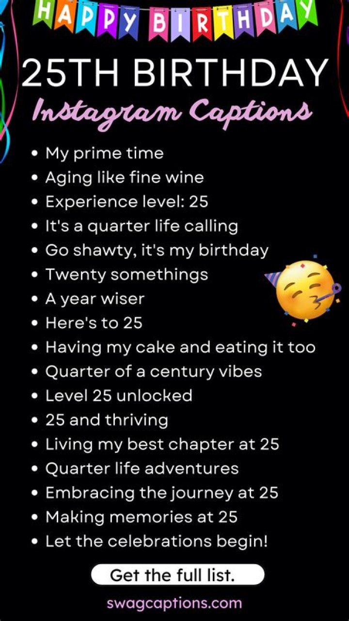Celebrating A Quarter Century: The Best 25th Birthday Captions