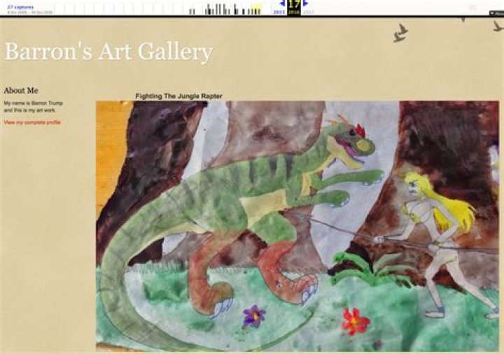 Barron Trump's Art: A Collection Of His Masterpieces