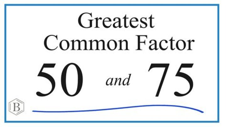GCF Rewrite Sum of 50 and 75