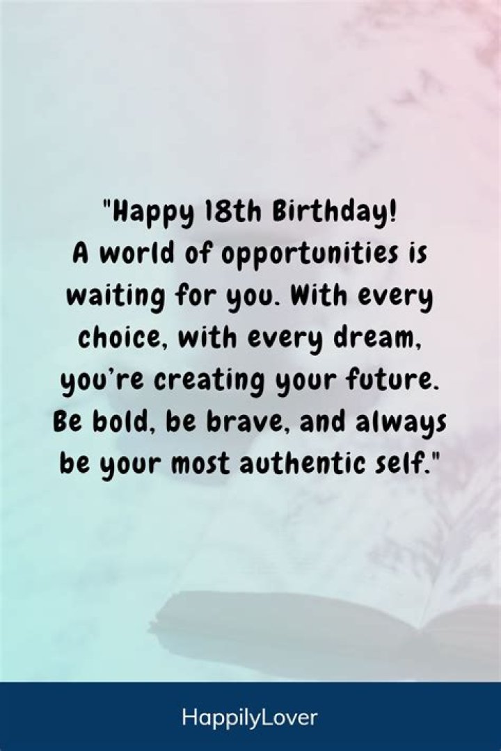 Embracing Adulthood: An Inspirational 18th Birthday Message