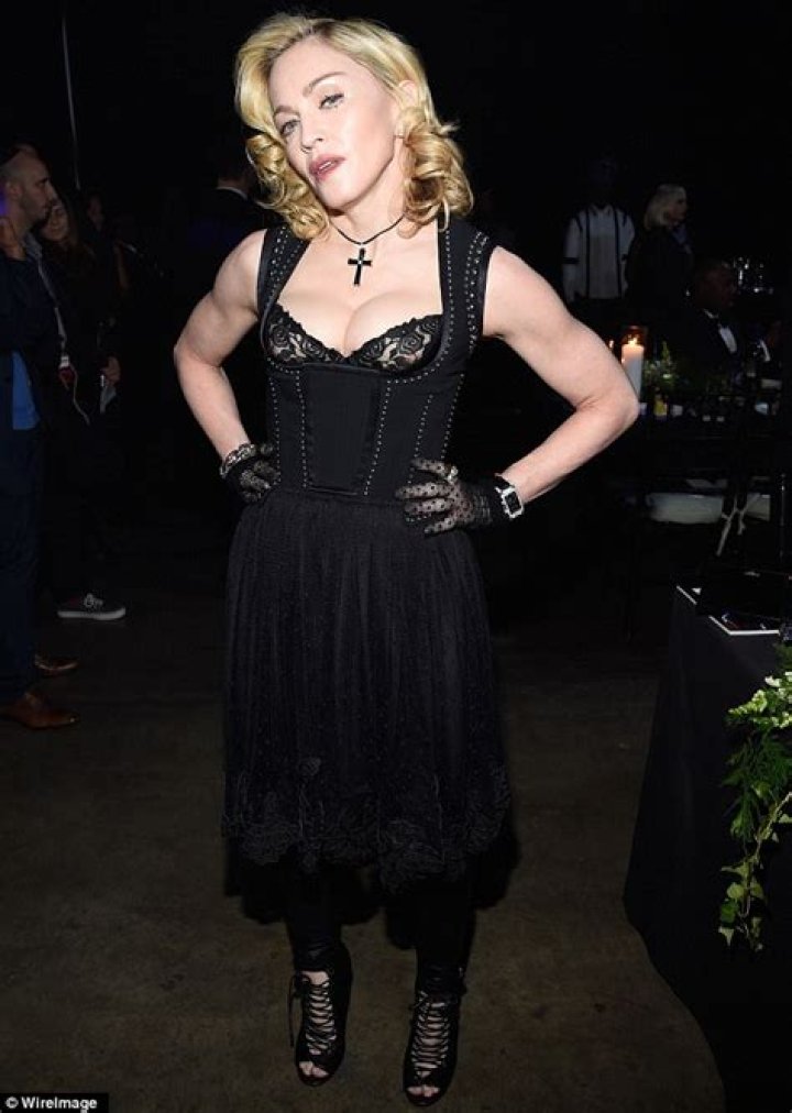 Iconic Madonna Stuns In A Black Dress: A Fashion Statement