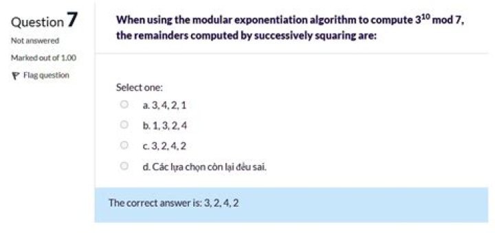 Modular Exponentiation 3^2mod11
