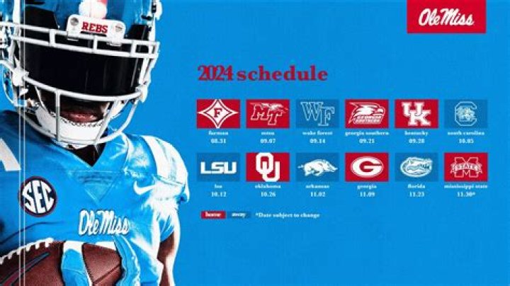 Ole Miss 2025 Football Schedule: List of SEC Opponents