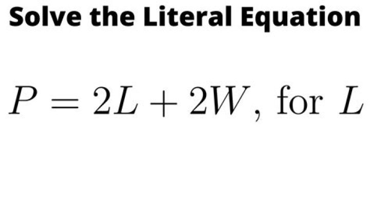 p=2w+2l for l