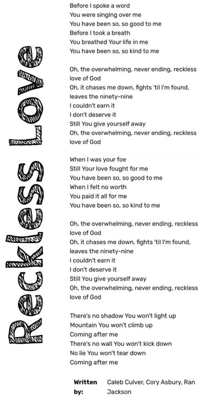 Discover The Reckless Love Lyrics: A Journey Of Devotion And Passion
