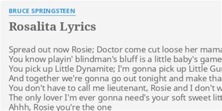 Unraveling The Layers: The Meaning Behind Rosalita Lyrics
