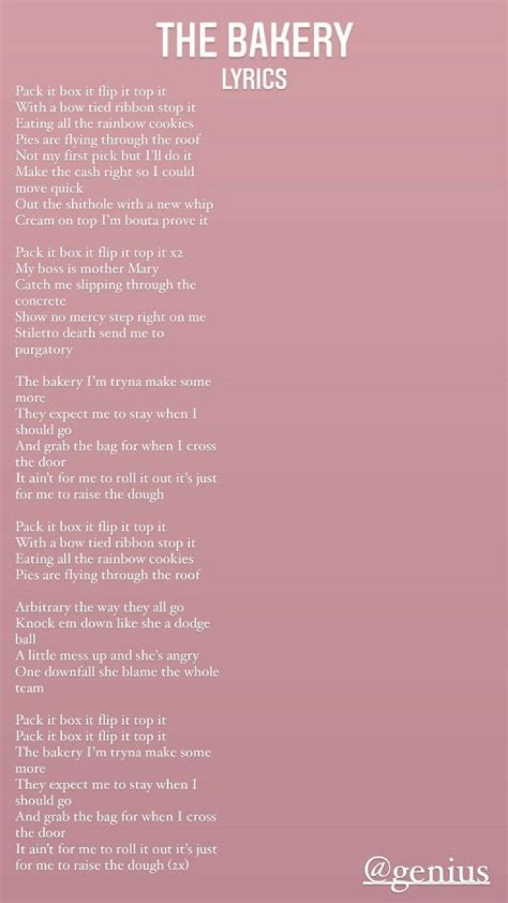 The Sweet Symphony Of "The Bakery Lyrics"