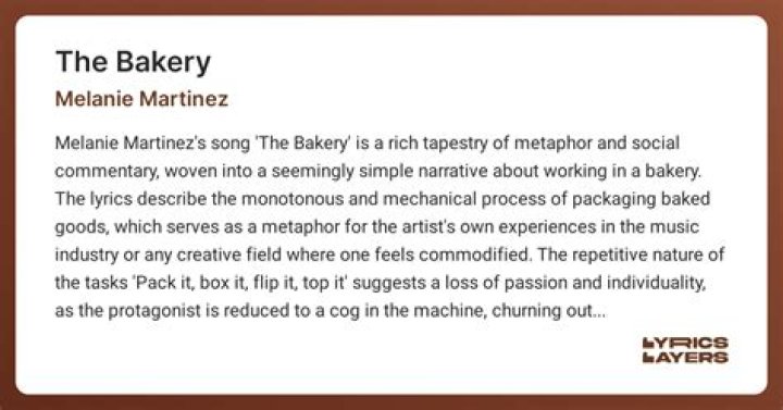 The Sweet Symbolism Behind "The Bakery" By Melanie Martinez
