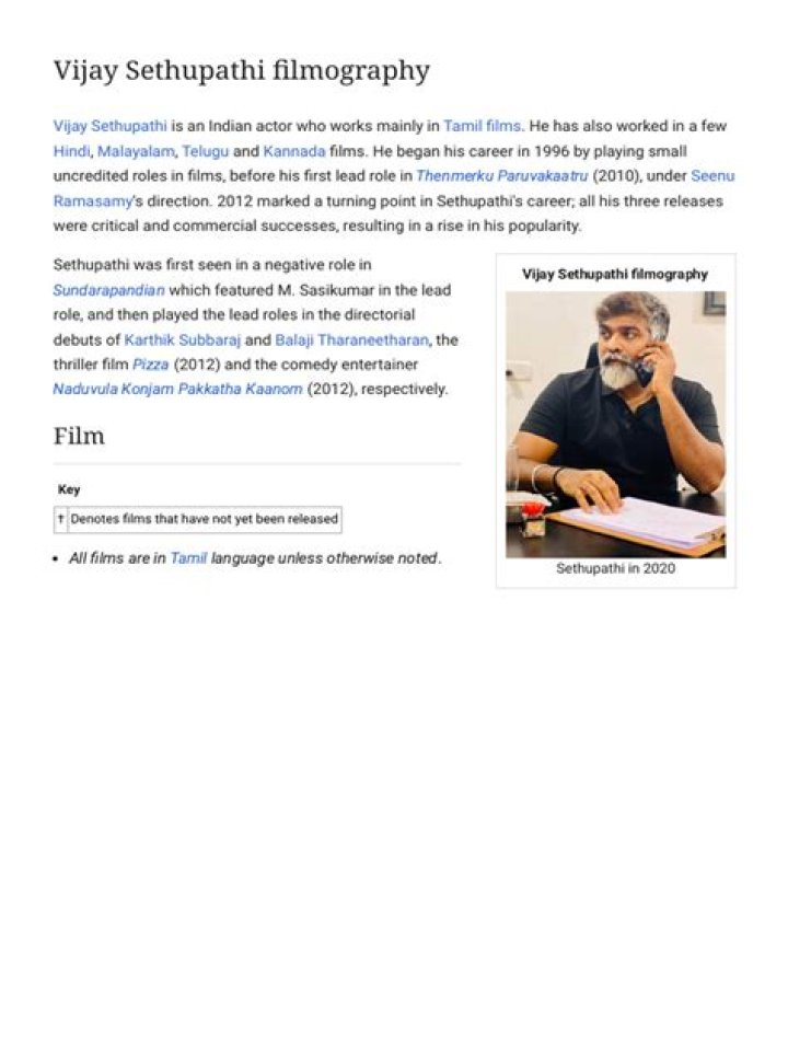 Exploring The Dynamic Vijay Sethupathi Filmography