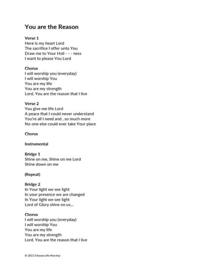 Listen To The Sweet "You Are The Reason" Lyrics